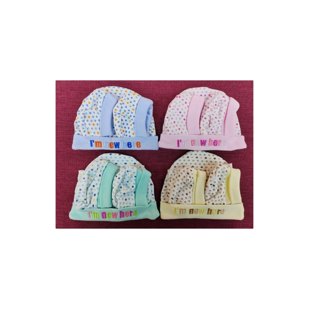 Baby Hats Born Beanie Knot Boy and Girl Unisex Hat Gifts for Infant Caps 0-12  Months  Summer Newborn 2 Pcs Cotton