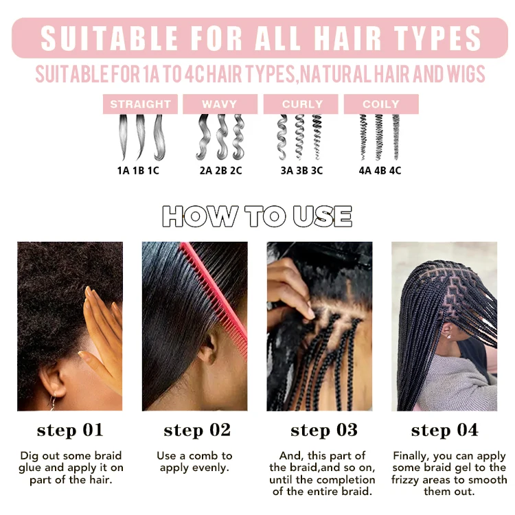 72h Lasting Oalen 8.8oz Private Label Strong Hold Watermelon Twist Braid Gel for Braiding and Locs