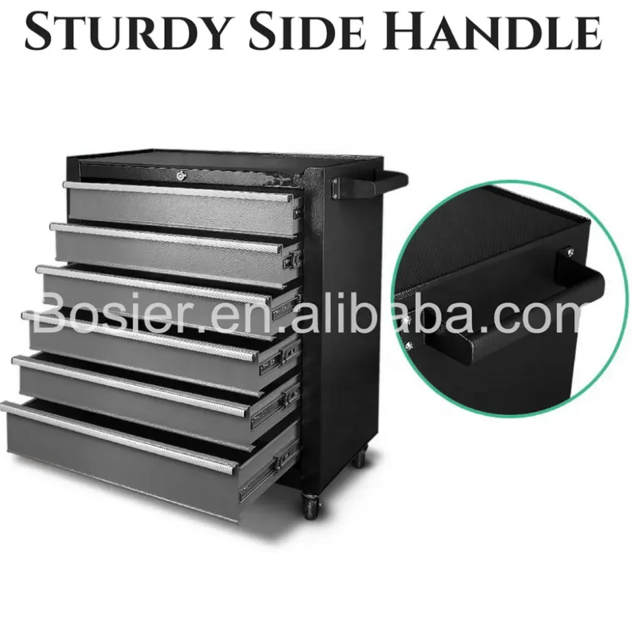 Big tool box with wheels 6 drawers storage tool chest cabinet toolbox for trolley tools set