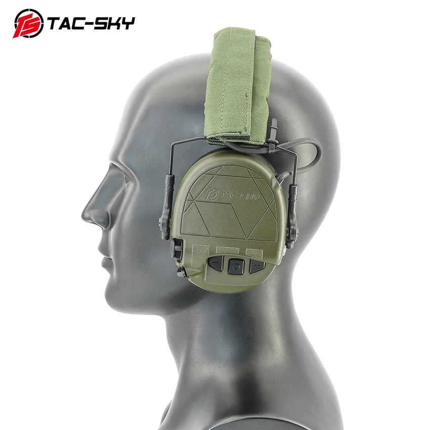 TS TAC-SKY TAC300 Электронные Наушники для защиты ушей силиконовые наушники уличная Охота Стрельба Защита слуха Гарнитура
