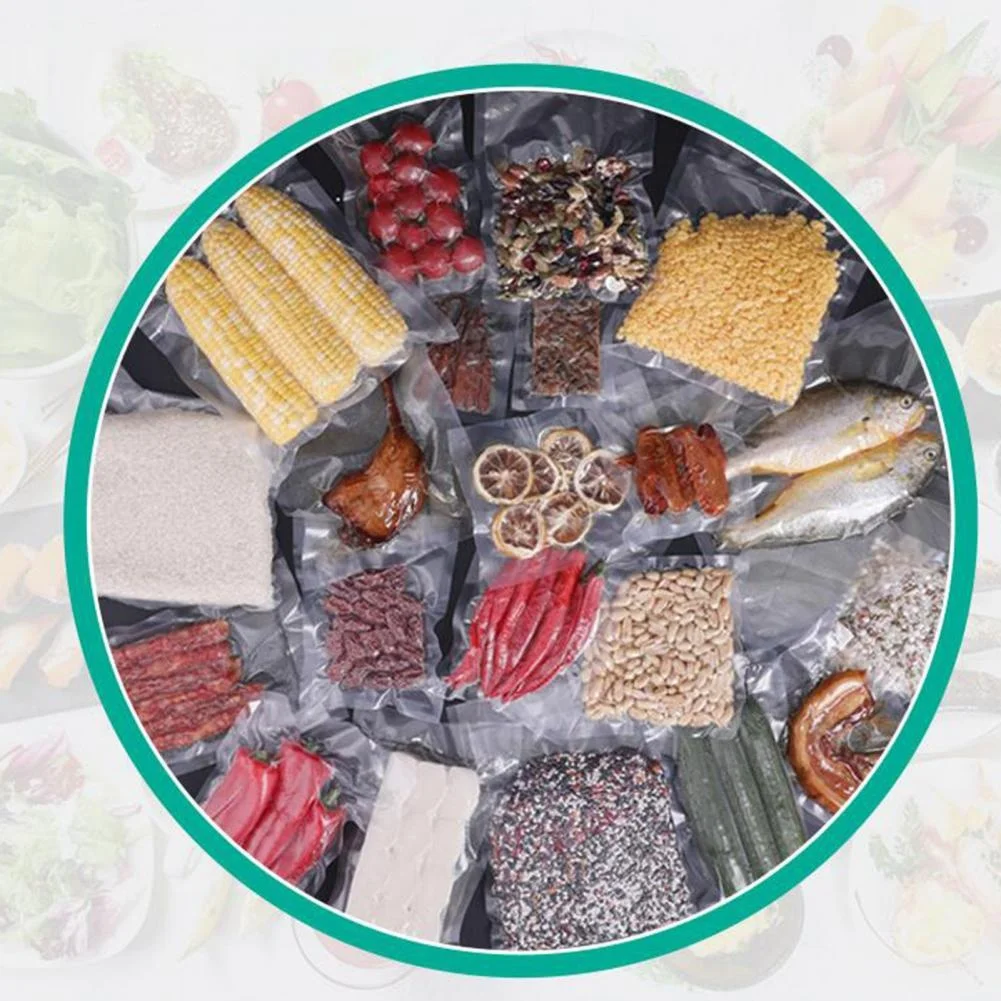 Customized biodegradable plastic textured black embossed nylon food savers vacuum packing bags