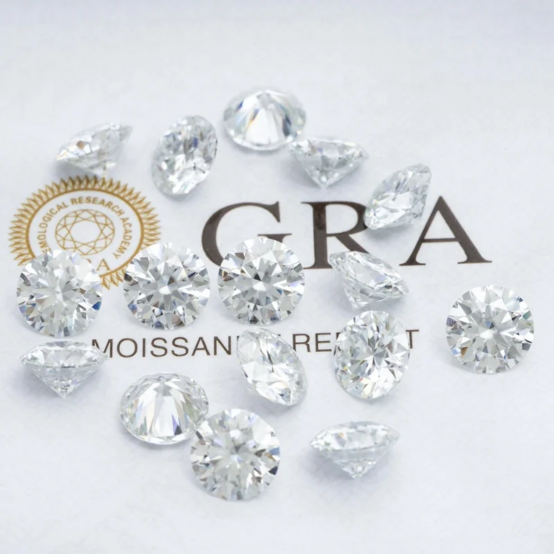Round Moissanite Diamond Loose D Color VVS  Moissanite Stone GAR Certificate 1.0 CARAT 2.0 CARAT