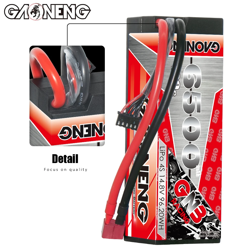 GNB GAONENG 6500 мА/ч 4S 4S2P 14 8 V 120C T-PLUG открытое пальто футляр с силикатной гелевой батареи 1:8 1/8 Радиоуправляемый гоночный автомобиль Лодка Грузовик Truggy
