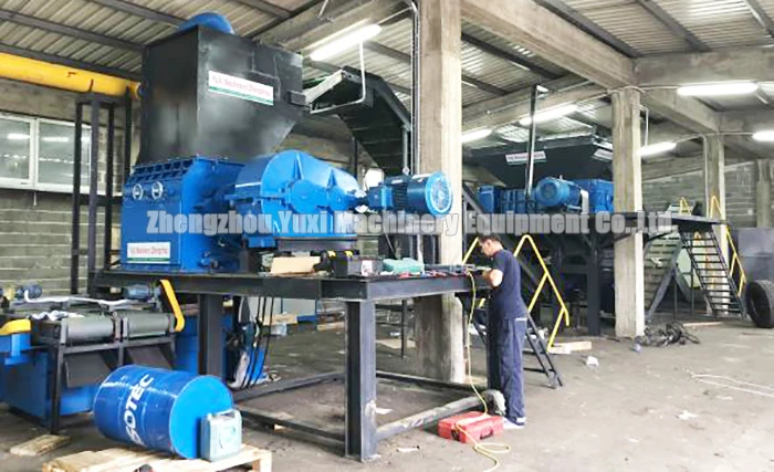 Fully Automatic  Car Tire Recycling Machine Production Line Rubber Powder Asphalt Waste Tires Recycling Machine Plant