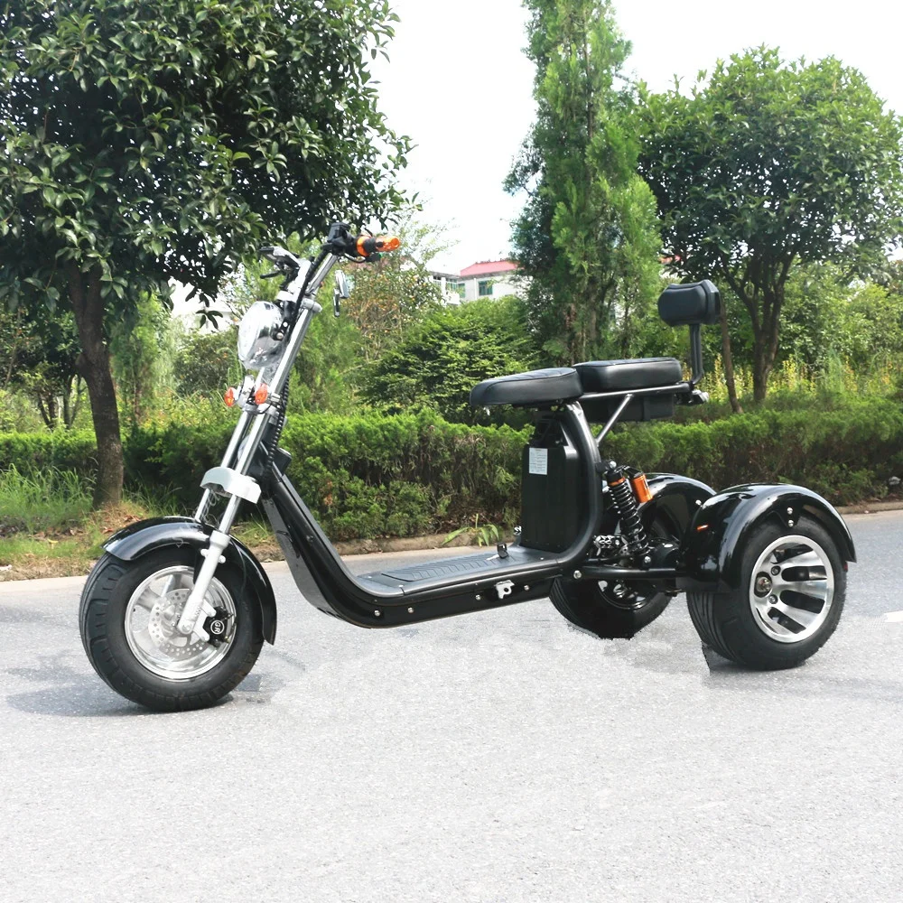 1000w 2000w 60v12AH/20ah citycoco fat tire 3 wheel electric tricycle cargo adults off road electric scooter