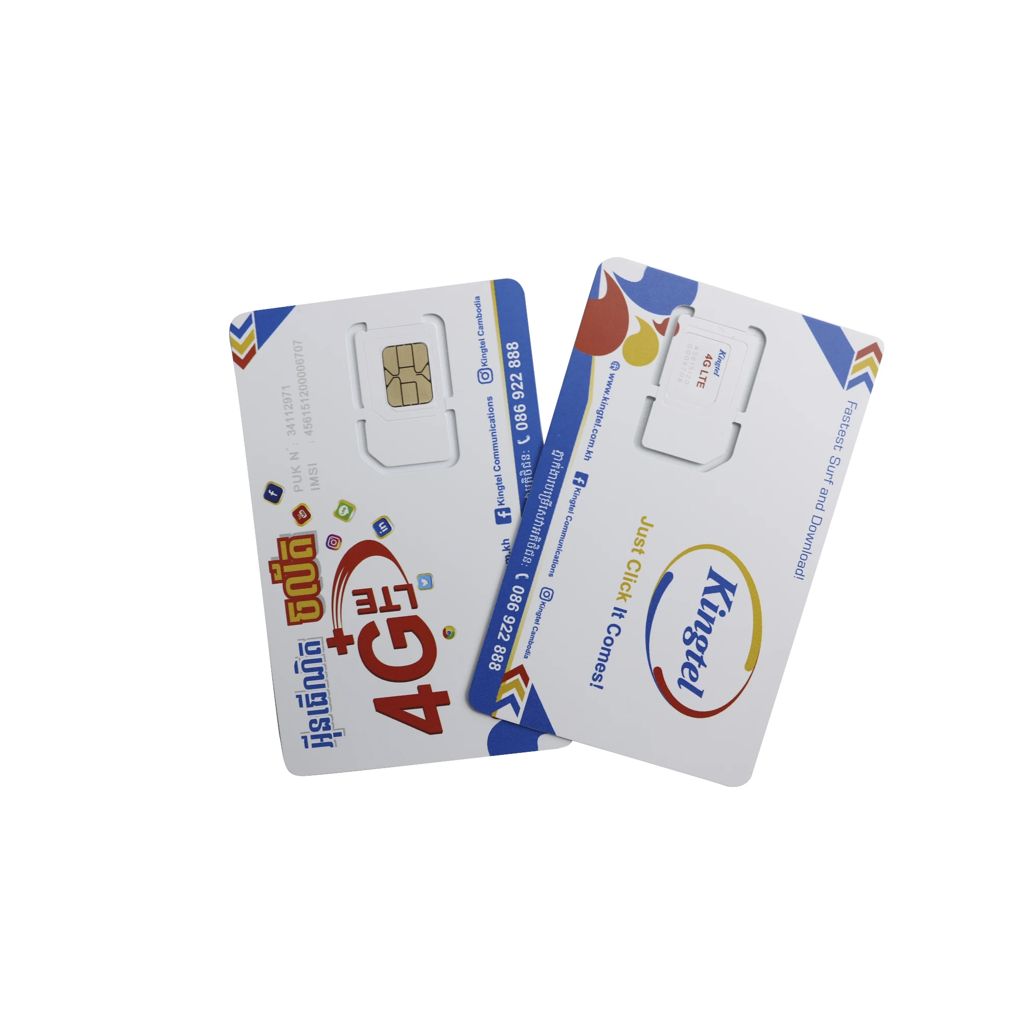  Функциональная УФ-печать 6pin 8 pin ПВХ sim-карта для