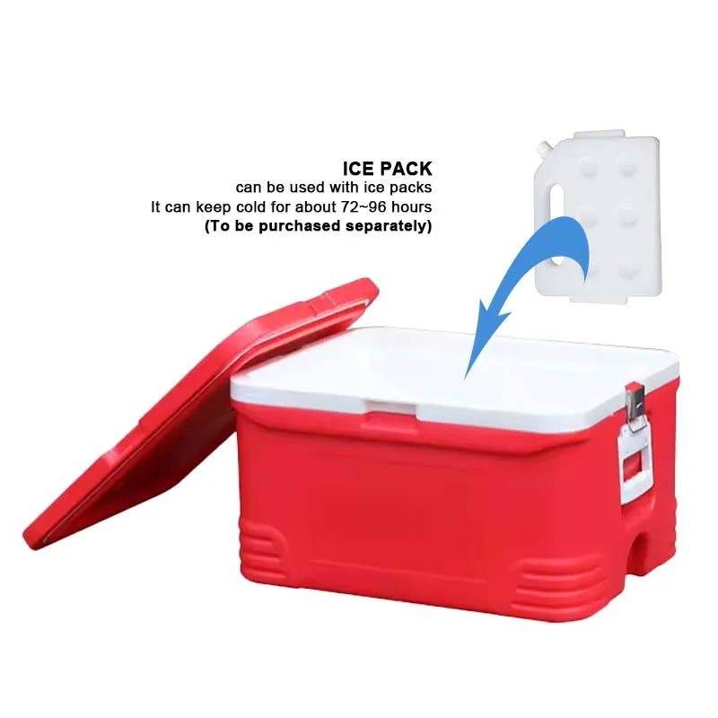 Wholesale 48L Styrofoam EPS insulated waterproof  plastic cooler ice box for outdoor