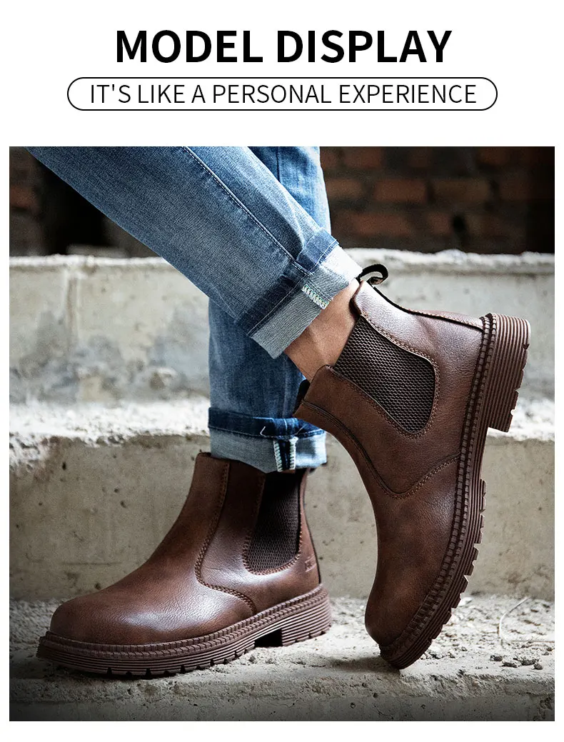 Waterproof Non Slip steel toe safety work boots adult protective shoes 39-48