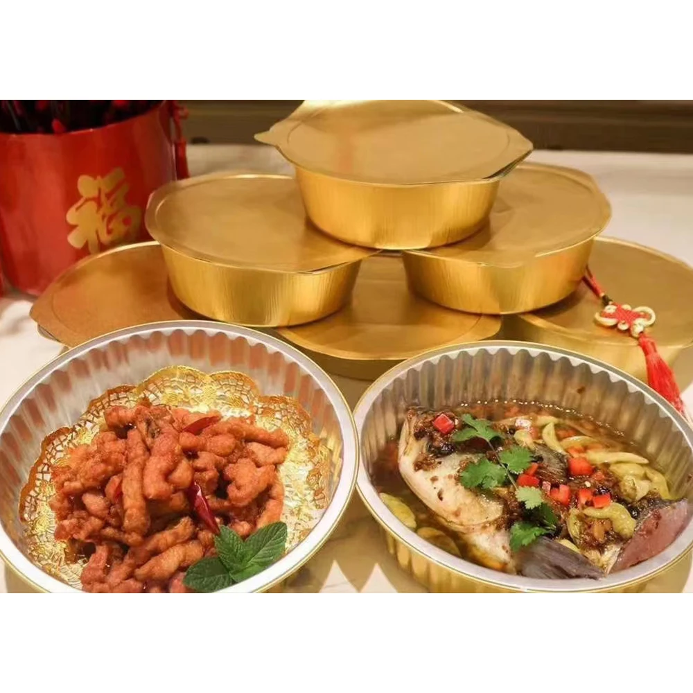 Best Selling Portable Takeaway Box Large Microwavable Aluminum Foil Container For Restaurant