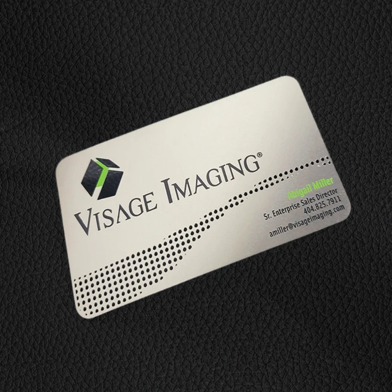 Оптовая Продажа с лазерной резкой гравировкой металлическая визитная карточка из нержавеющей стали пустая кодом QR