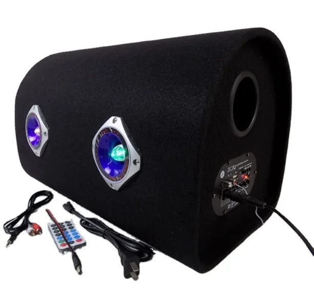Top quality 8 10 inch with amplifier car speaker high power 12v 220v audio subwoofer for car blue tooth TF card play