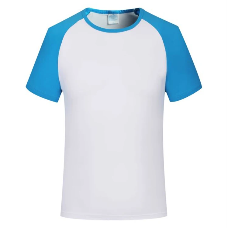 Cheap Promotional men round neck Raglan short sleeves t-shirt with custom logo printed tshirts for women