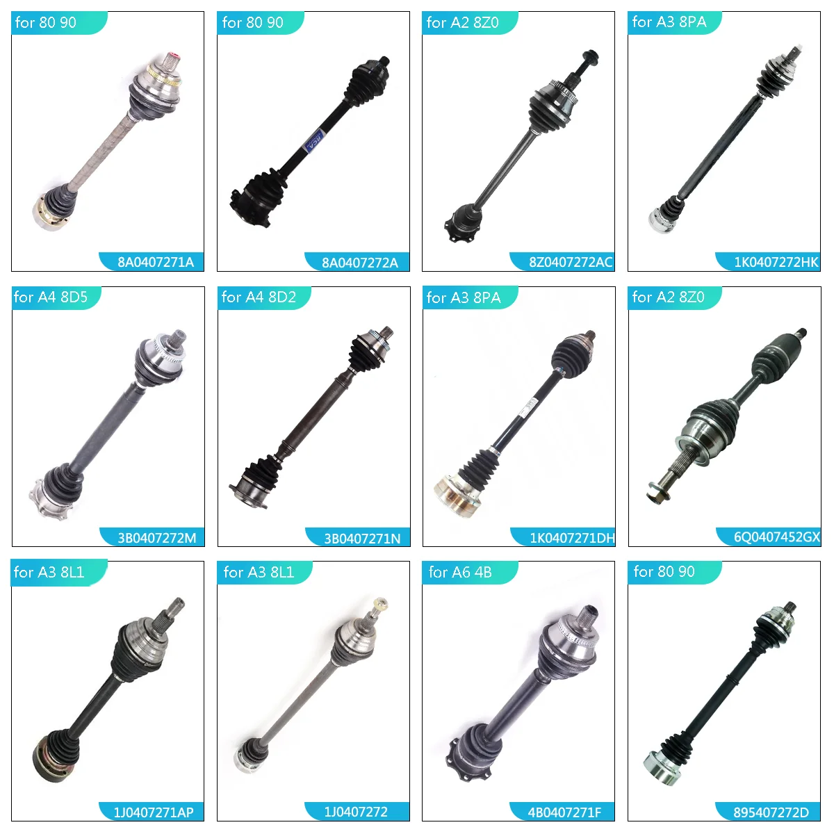 ShungTak Wholesale High Quality Car Auto Parts Front CV Axle Drive Shaft for VW Golf Jetta 1J0407271MR