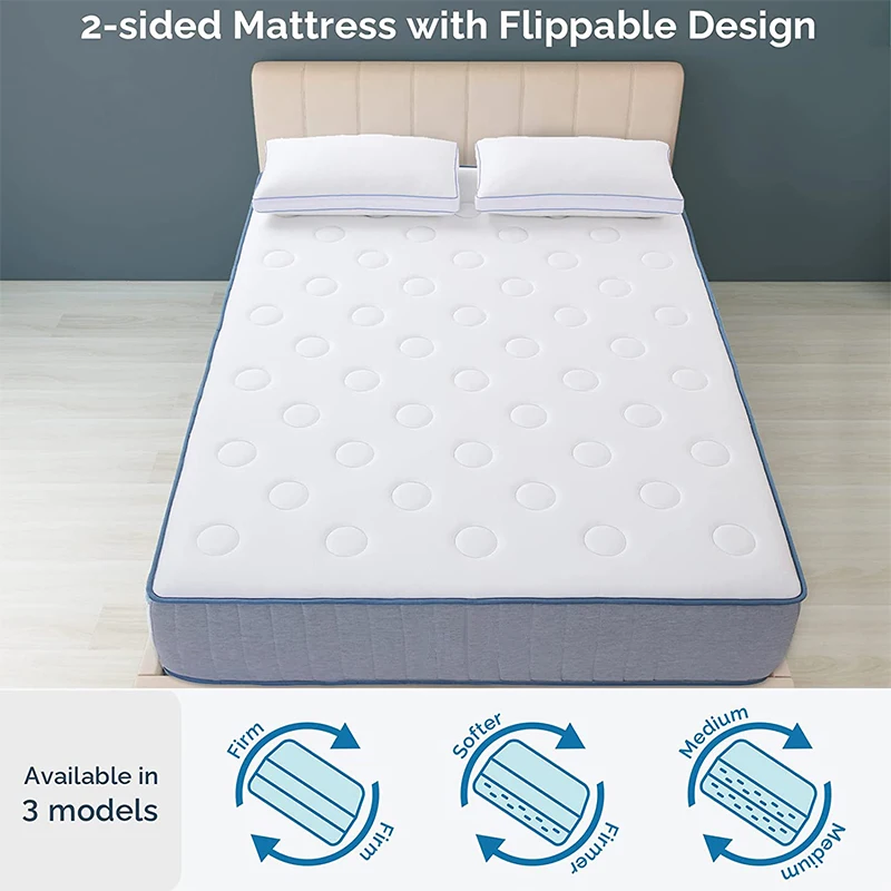 roll in box 10 Inch Gel Memory Foam Mattress with Individual Pocket Springs king Hybrid Mattress
