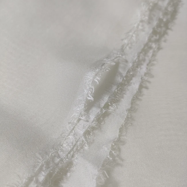 French White Color Chiffon Silk Fabric 8mm 100% Pure Mulberry Silk for Painting