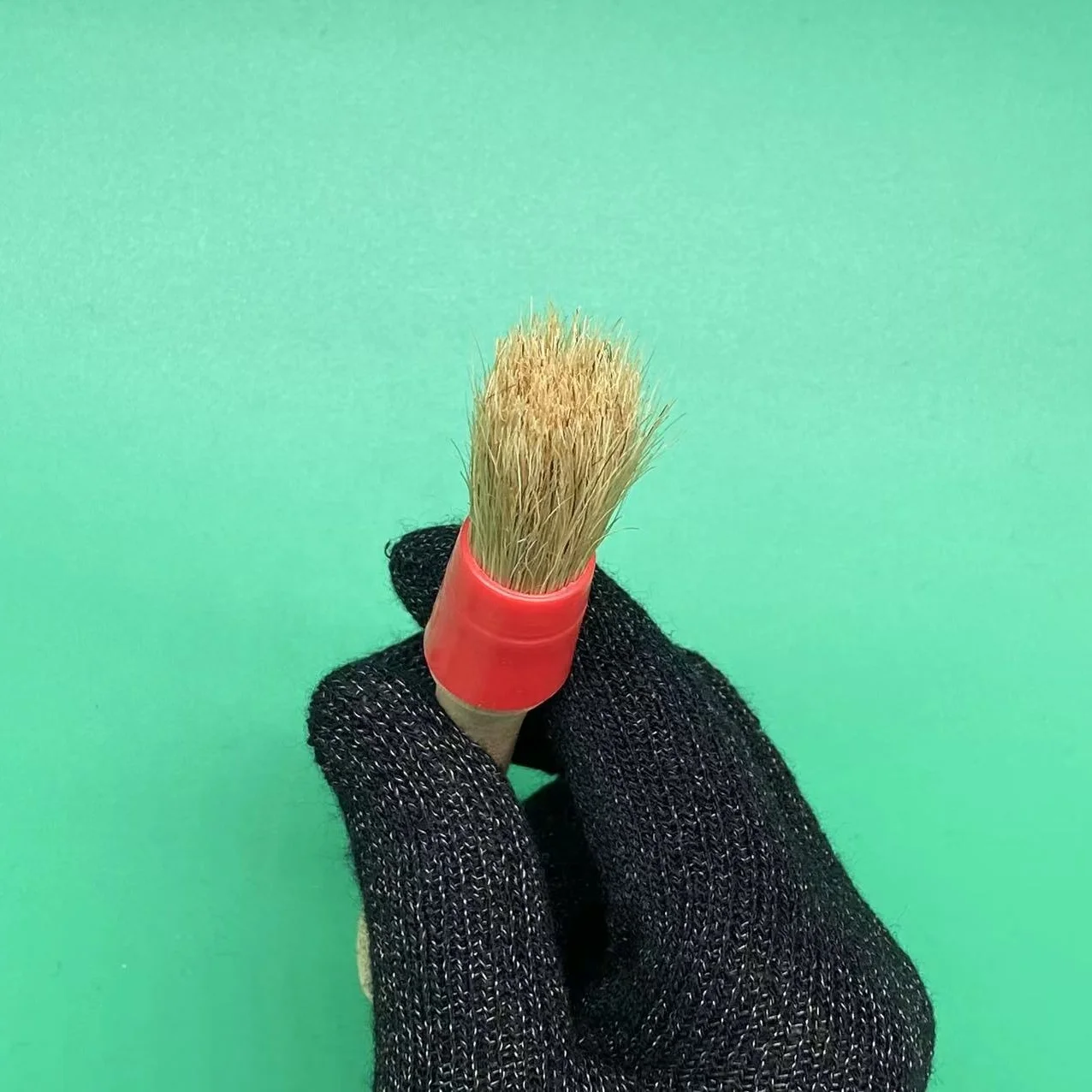 Spare round brush for  glue containers  6#8# 10# 12# wooden handle plastic ring for footwear  factory glue bristle shoe brushes