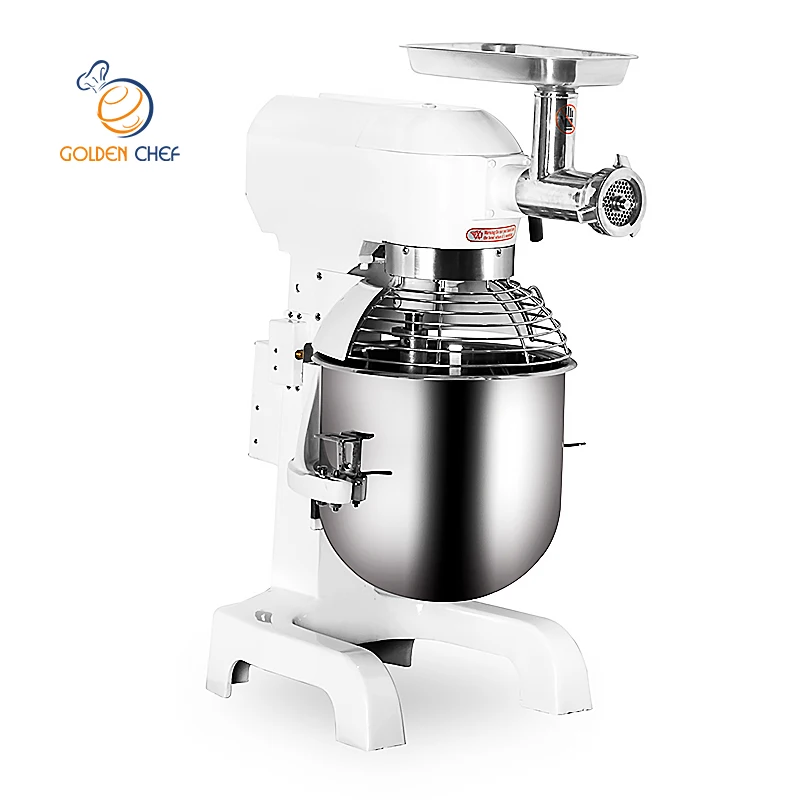 Планетарный Спиральный Миксер Golden Chef 4 в 1 с мясорубкой хлебопекарный пищевой миксер на 20 литров