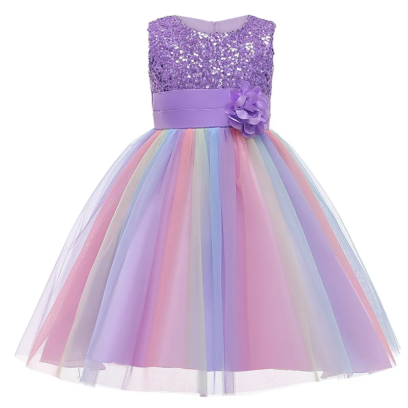 Children Party Formal Dress for Wedding Birthday Kids Christmas Ceremonies Dresses for Elegant Ball Gown Flower Girls Dress