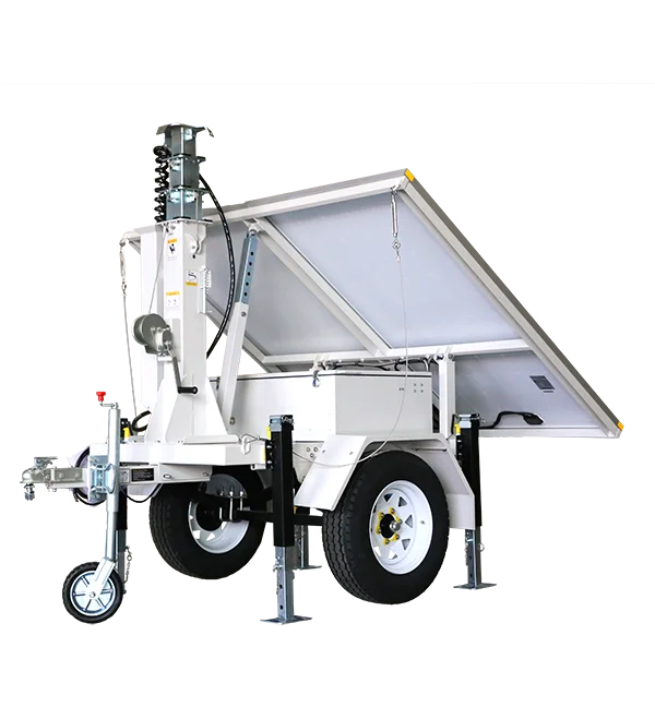 Hybrid Solar System Trailer Camera Monitor Monitoring System