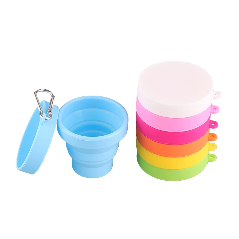 Lohas Folding Cup Tumbler Reusable Travel Mugs Drinking Coffee Cup Custom Portable Silicone Foldable Collapsible Silicone 100pcs