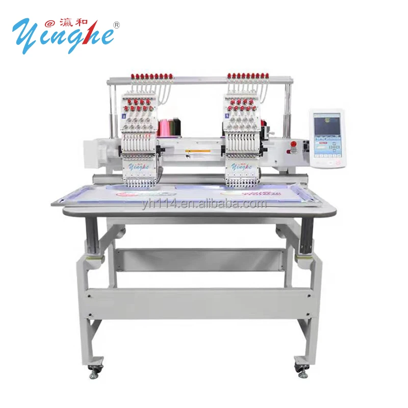 Yinghe 9 needles one head two head high quality embroidery machines high speed computer sewing embroidery machine