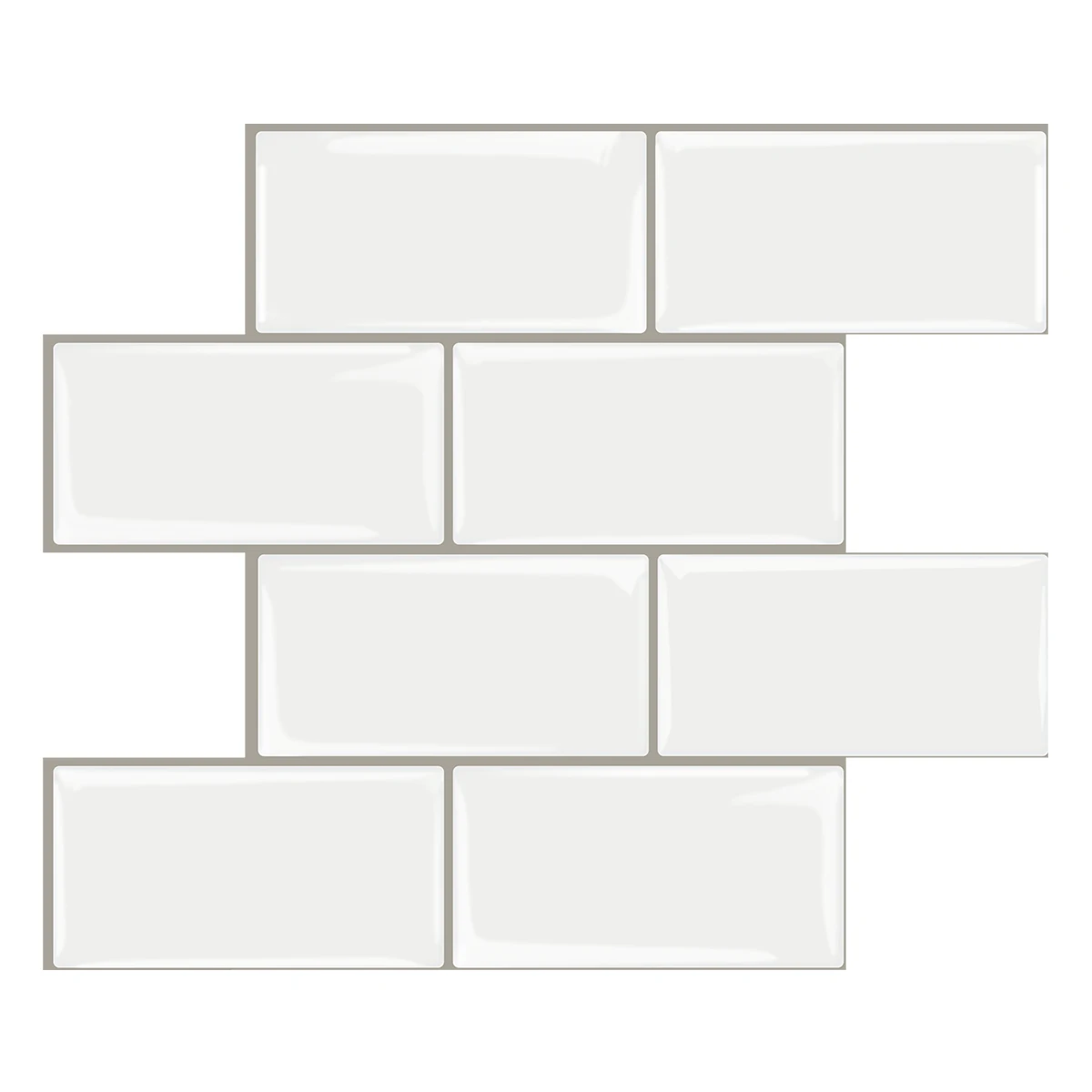 3D Effect Peel and Stick Wall Sticker Subway brick Wall Tile Self-adhesive  Backsplash  2.5 mm Thickness