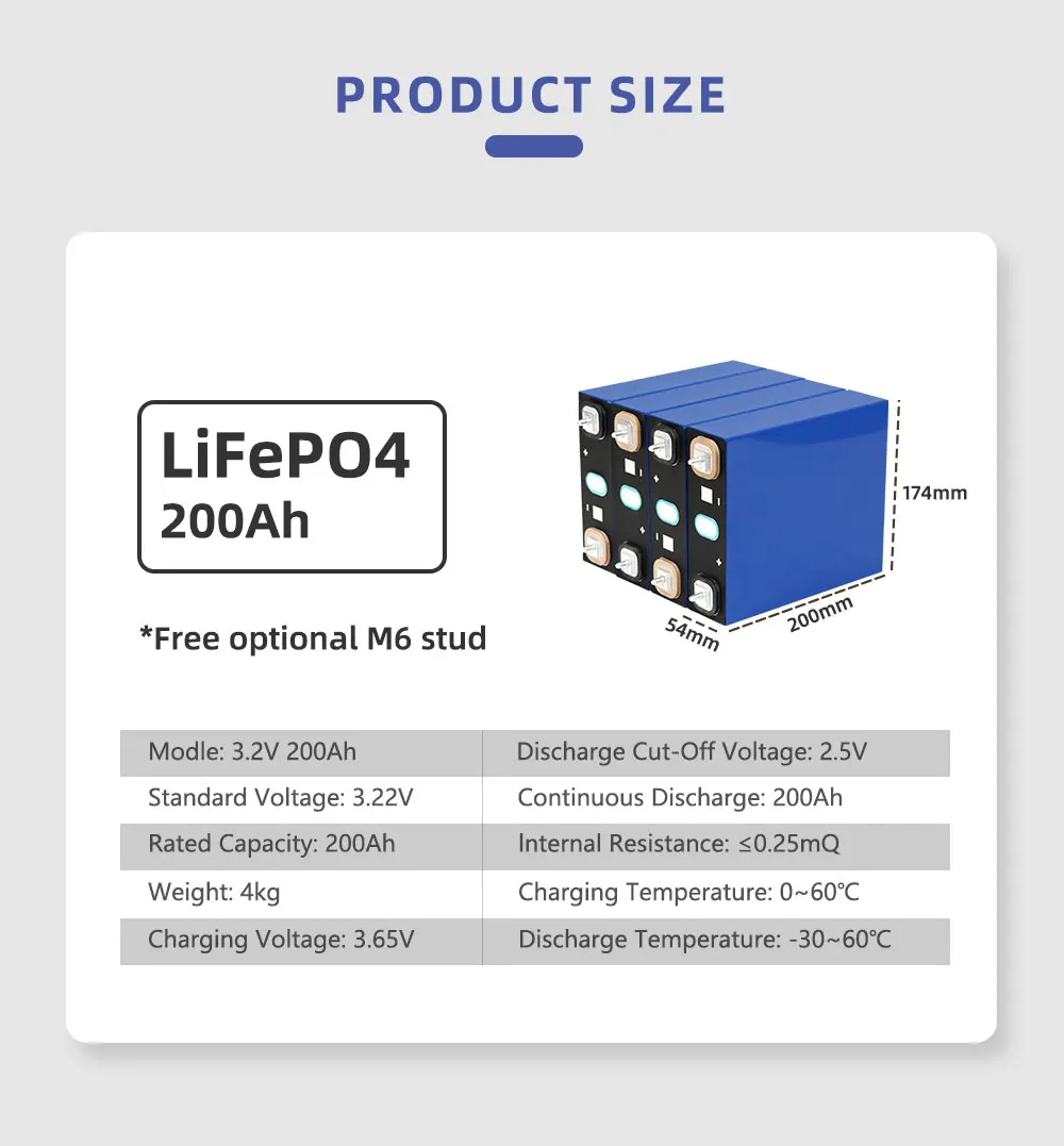 Grade A Prismatic Lifepo4 3.2V 50Ah 100Ah 105Ah 150Ah 200Ah 230AH 300Ah Lf280K 304Ah 320Ah 280Ah Lifepo4 Battery Cell