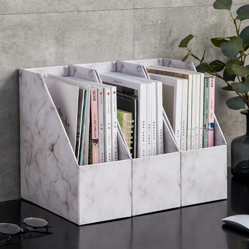 3 яруса, складной ящик для крафт-бумага многофункциональный настольный бумажный ящик для хранения с мраморным узором держатель кассеты