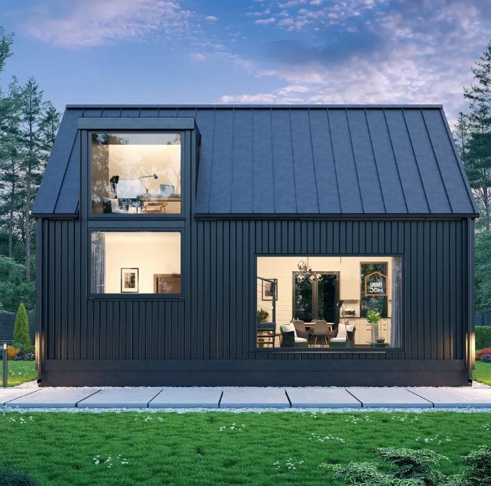 tiny house 2 bedrooms prefab house prefabricated house prefab home steel frame