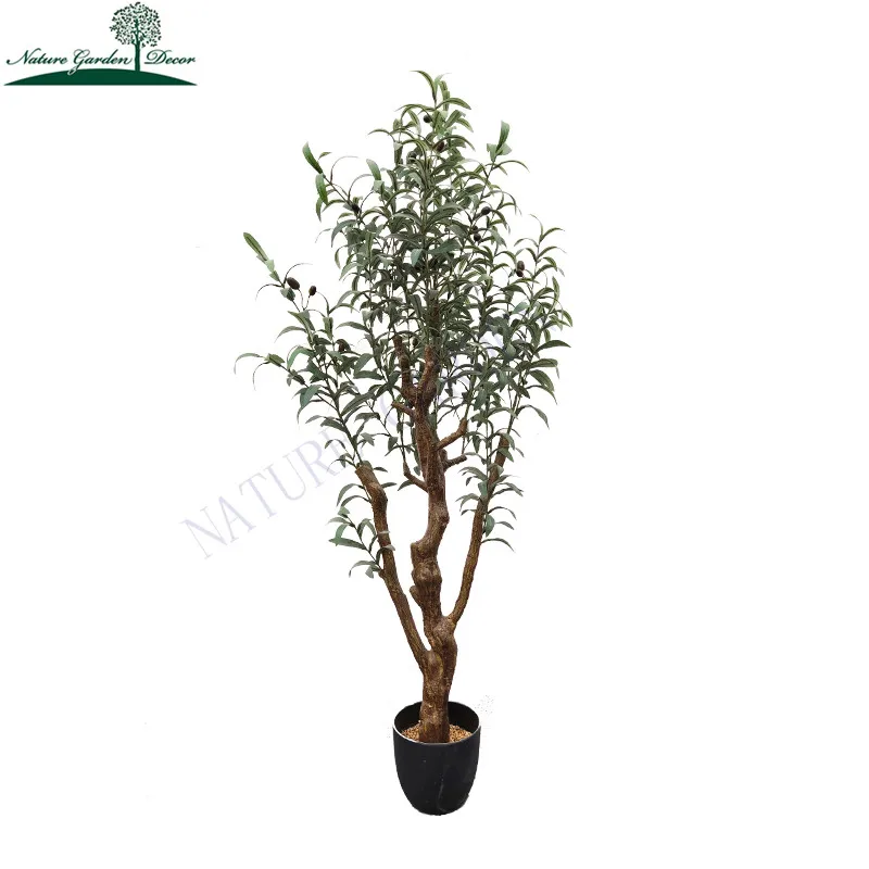 New Style Fake Olive Silk Branches Leaves Topiary Plant Artificial Decorative Tree