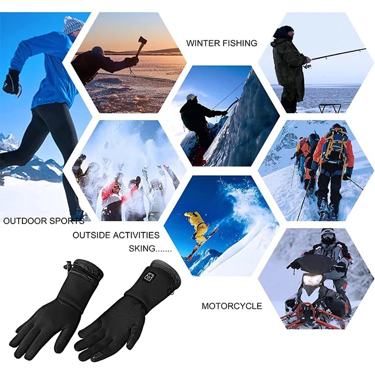  2021 Popular High Quality Winter Outdoor Unisex Heated Gloves