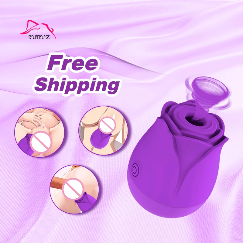 Rose Vibrator Free Shipping Sex Toy The Rose Flower Vibrator Clitoris Stimulator Clitoris Sucker Red Rose Vibrator