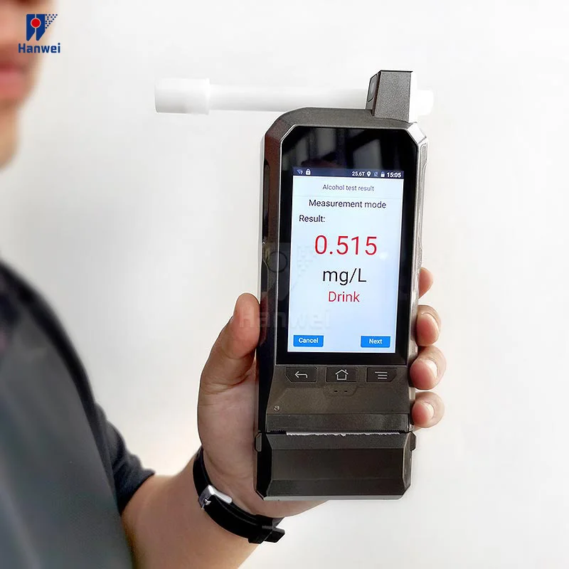 Breath Alcohol Analyzer with Printer Fuel Cell Sensor Professional Breathalyzer