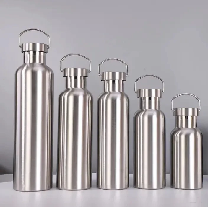 Leak Proof Lid Reusable Flask Stainless Steel Sport Water Bottles Vacuum Insulated Travel Water Bottle For School, Hikers, Gift