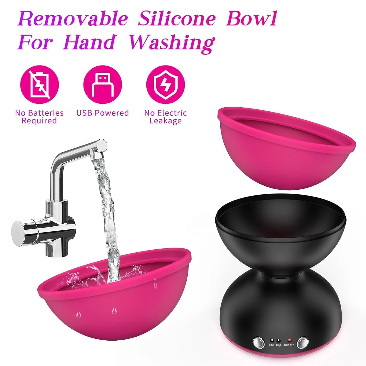 Electric Makeup Brush Cleaner Machine Portable Automatic USB Cosmetic Brushes Cleaner