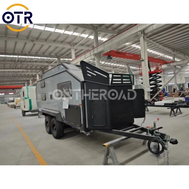 2024 new functionel off road camper caravan lightweight travel trailer camper van caravan with tent house camping