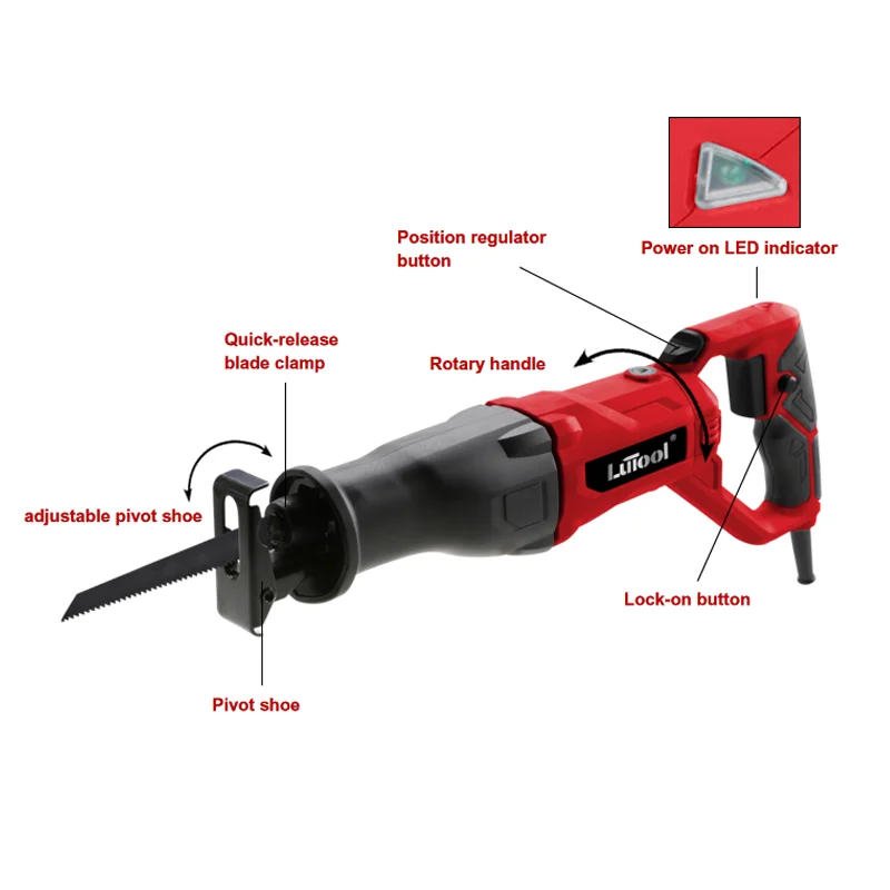  Электропила Lutool Eplus 710 Вт 115 мм Сабельная