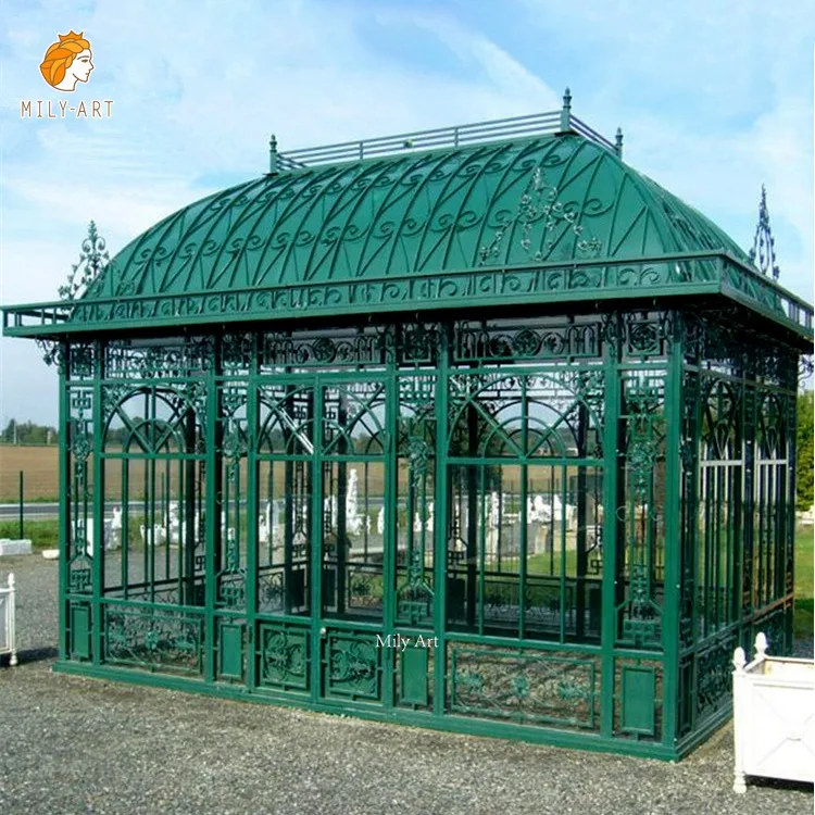Large Outdoor Decorative Gazebo Garden Cast Wrought Iron Gazebo