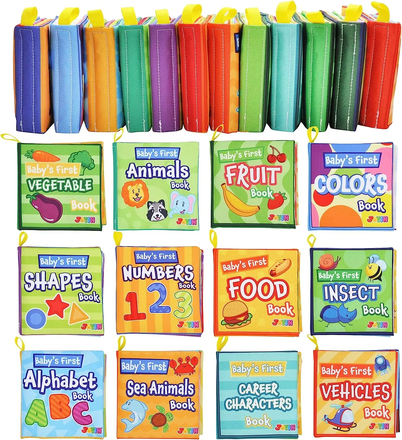 USSE Customized Early Education Toys Washable Baby Books Cloth Nontoxic Fabric Soft Quiet Cloth Books for Babies