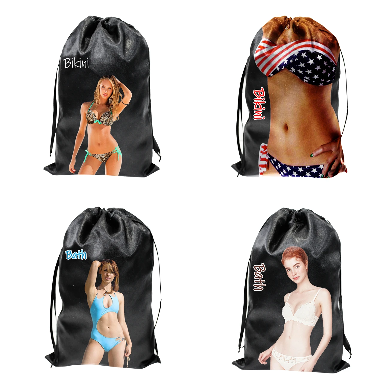 Custom Logo Promotional Drawstring Backpack Recycled Inside Waterproof Travel Sports Drawstring Bags Low MOQ