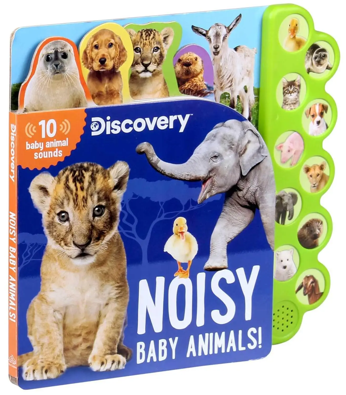 Custom Wholesale Noisy Baby Animals! (10-Button Sound Books) Board Book Touch & Feel Animal Audio book for children