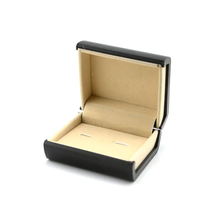 New plastic black and red cufflink display box velvet cufflink gift boxes wholesale tie and cufflink packaging box