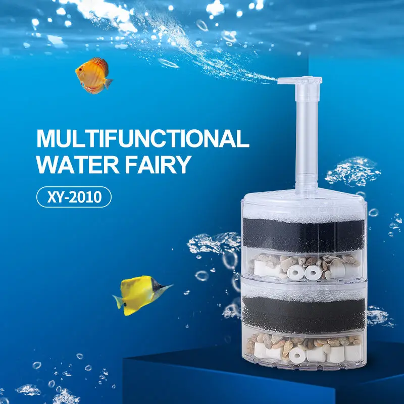 Xin You Super Aquatic Sponge Bio Corner Filter for Aquarium Air Pump XY-2010