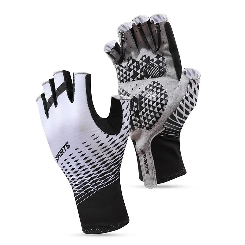 
Sports driving sun protection breathable sweat-absorbent non-slip cross-border half finger bicycle gloves 