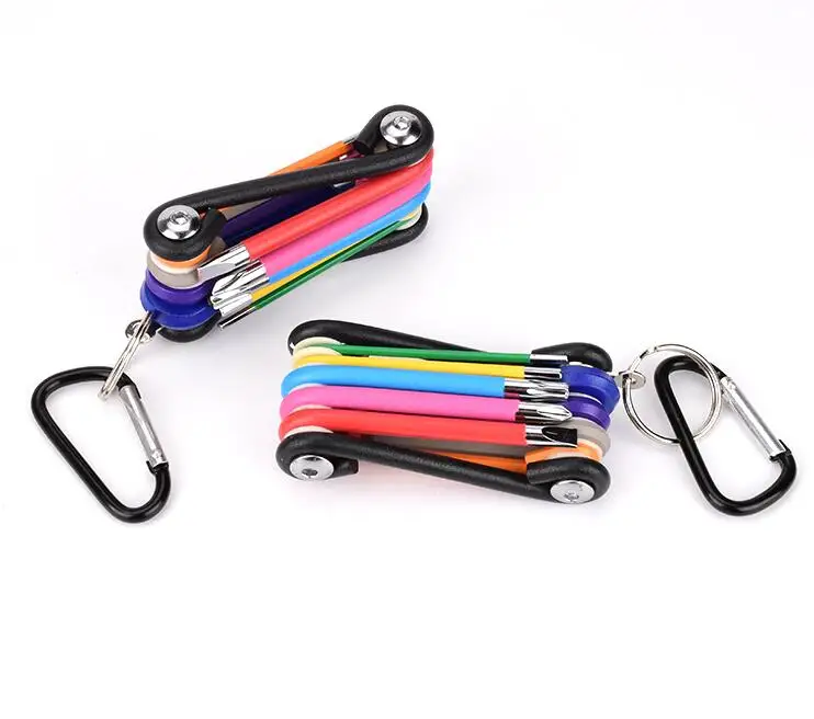 Folding Hexagonal Screwdriver Hex Key Wrenches Allen Keys Hand Tool Portable set with