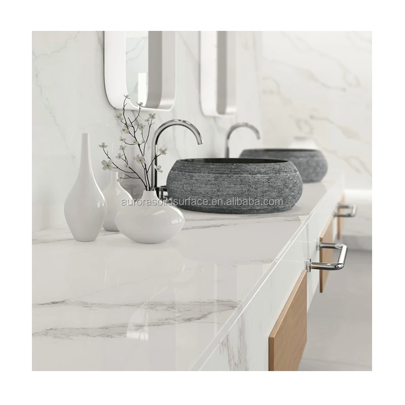 Белый искусственный кварцевый камень Powerstone