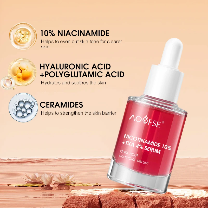 Custom skincare natural ceramide serum 4% txa lightening glass skin niacinamide facial serum
