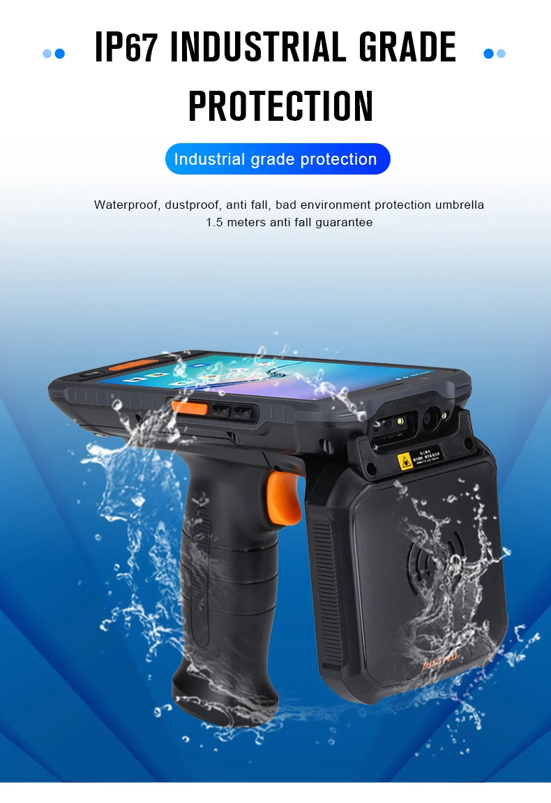 Терминал КПК 5 дюймов портативный UHF RFID считыватель 9000 мАч Android 11