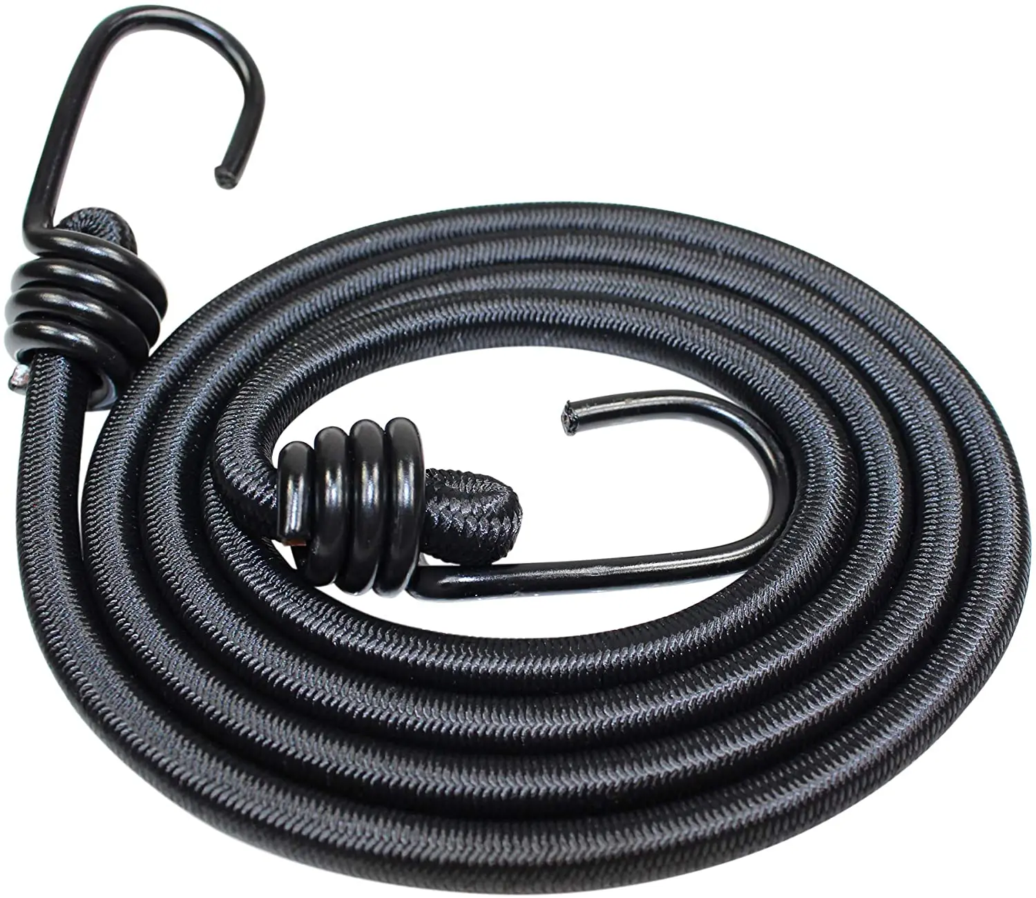 
Wholesale high quality 8mm elastic latex polyester bungee cord with plastic hook 