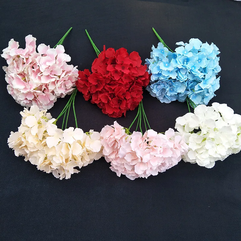 best selling Hydrangea silk flower for home decoration